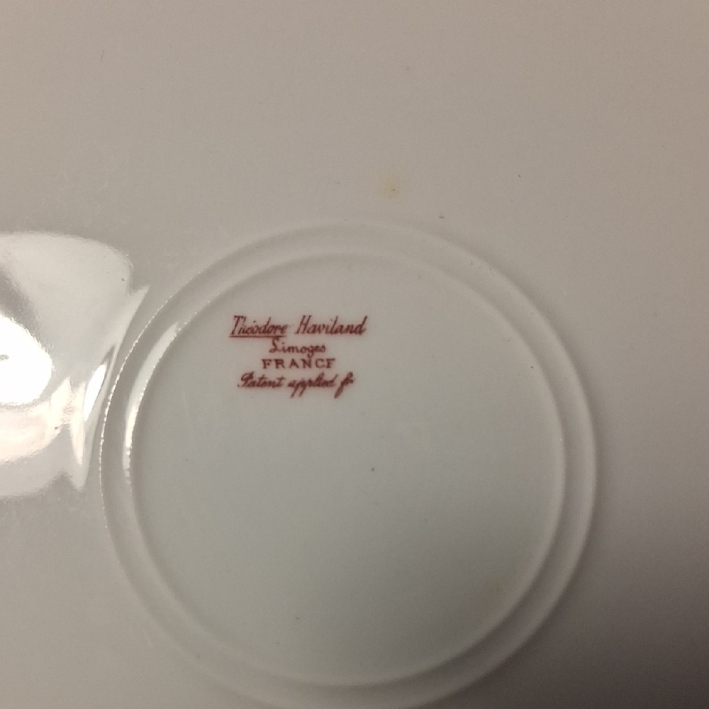 Floral White and Pink Dinner Plate - Picture 3 of 3